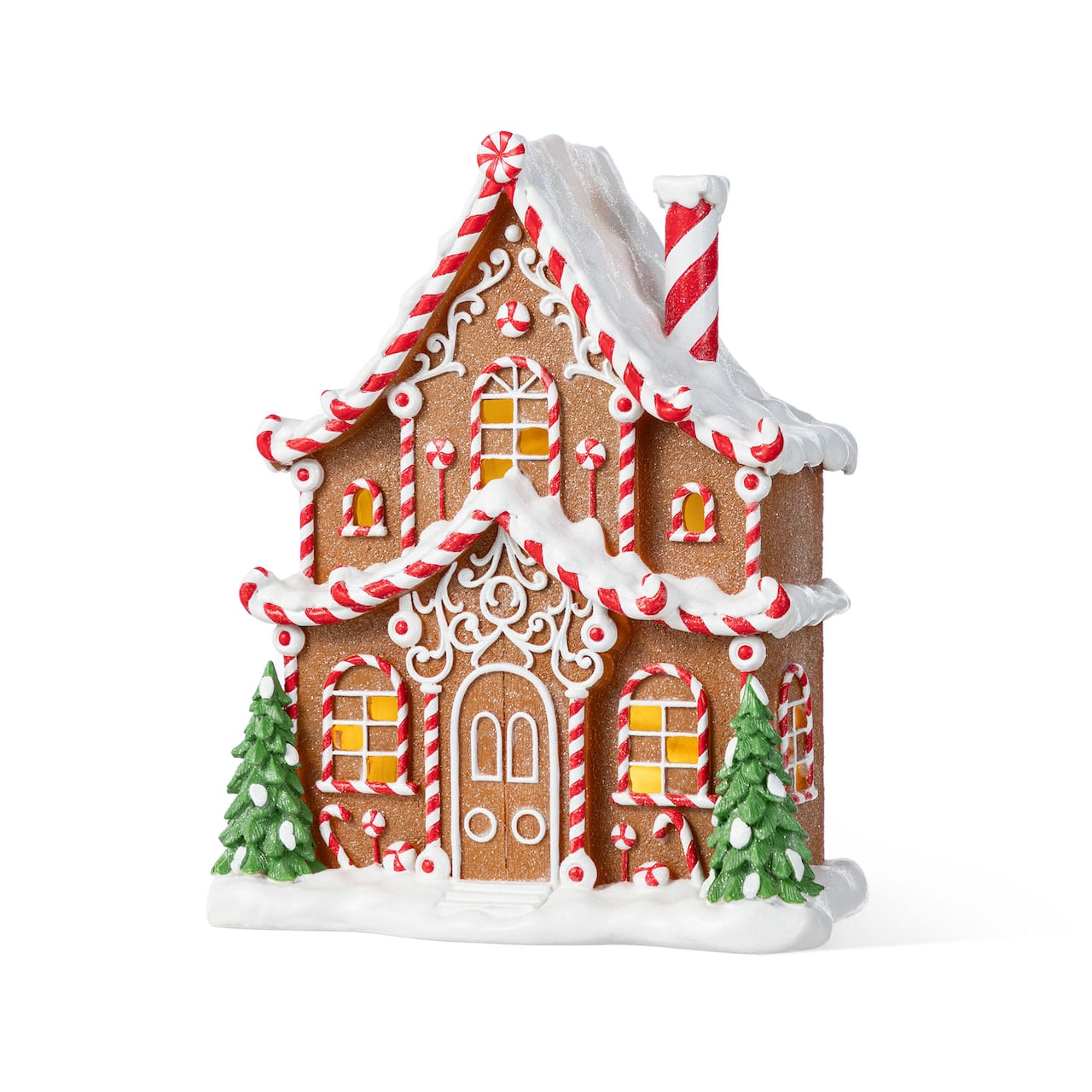 Glitzhome® 11.75" Christmas Lighted Resin Village Table Decor